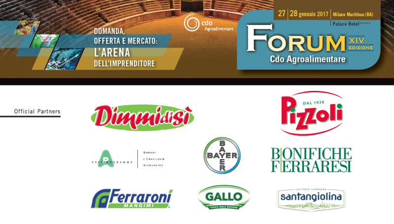 XIV FORUM CDO AGROALIMENTARE - GRAZIE AI NOSTRI SOSTENITORI
