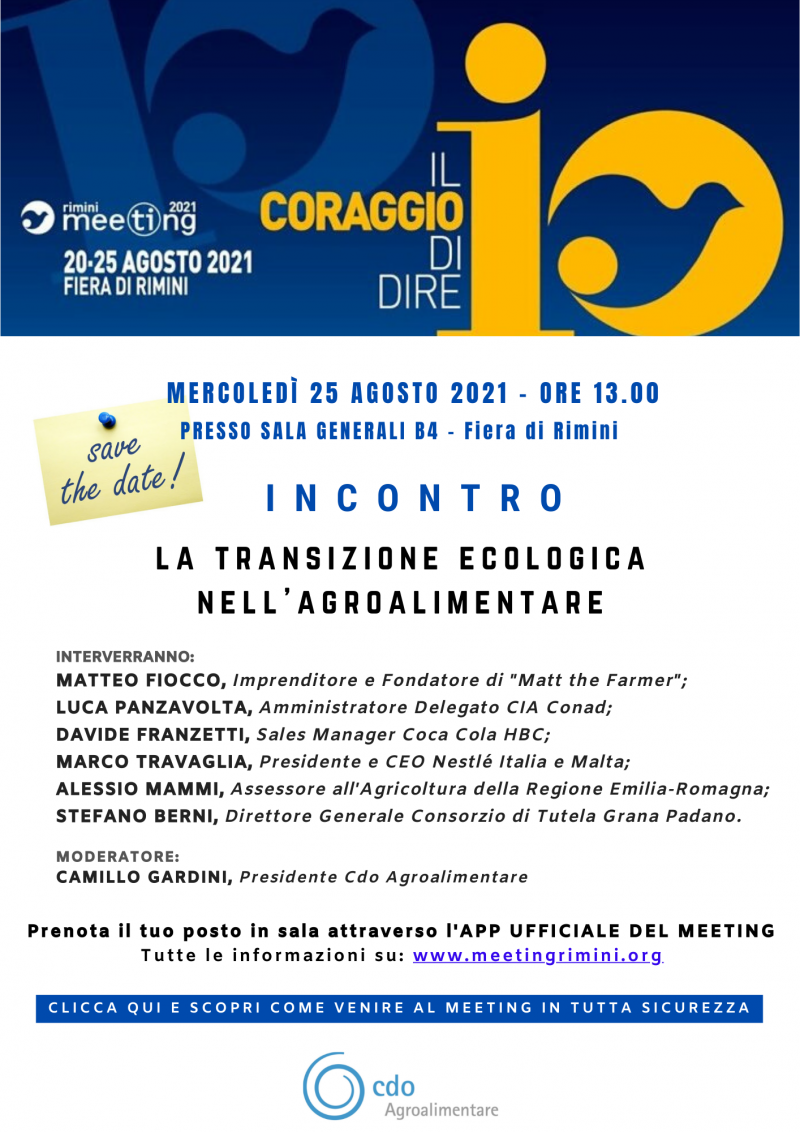 LA TRANSIZIONE ECOLOGICA NELL’AGROALIMENTARE
