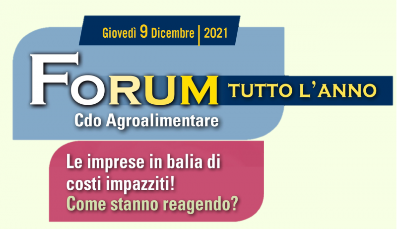 Le imprese in balia di costi impazziti! Come stanno reagendo? Rassegna Forum tutto l'anno del 9 dicembre 2021